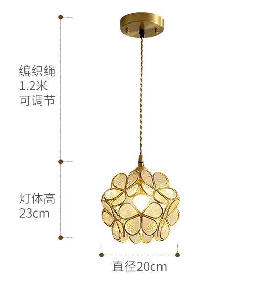 Nordic LED Crystal Pendant Lamp Lights Lighting Loft Chandelier Bedroom Gorgeous Petals Home Decor Hanging Lamp Kitchen Fixtures