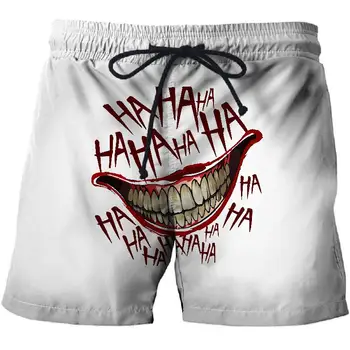 

2019 new Happy expression 3D Print Beach Shorts Men Board Shorts Plage Male Quick Dry Shorts Swimwear Streetwear DropShip