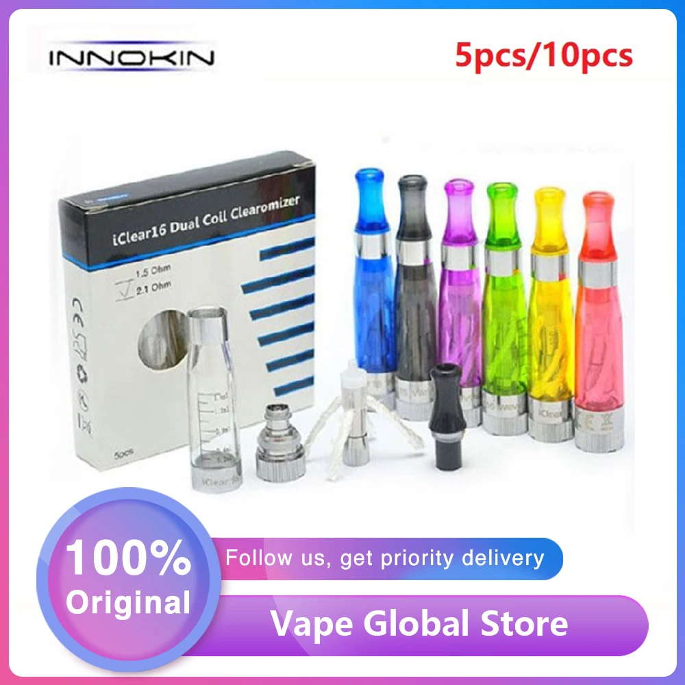 5 шт./10 шт. оригинальная Innokin iClear 16 eGo двойная катушка Clearomizer Tank 1 6 мл емкость для