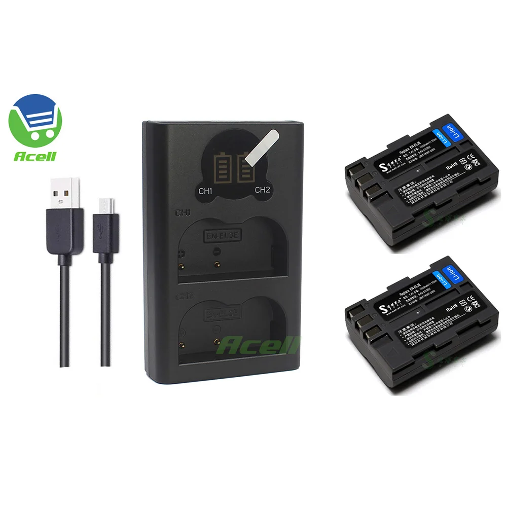 EN EL3e батарея + LCD USB двойное зарядное устройство для Nikon D300 D300s D700 D80 D90 D100 D200 D50 D70 D70s