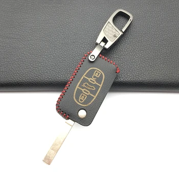 

For Peugeot 107 207 307 407 308 607 for Citroen C1 C2 C3 C4 C5 C6 C8 Genuine Leather 3 Buttons Flip Remote Key Fob Case Cover