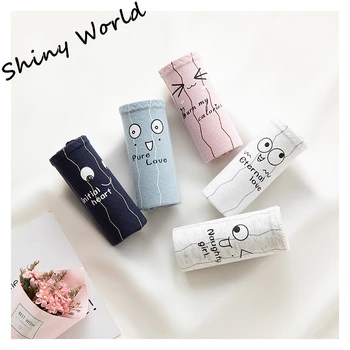 

Cotton Women's Panties Cute Cartoon Briefs Mid-Rise Comfort Cozy Lingeries M-2XL Underwear Women Lovely High Elasticity Panties