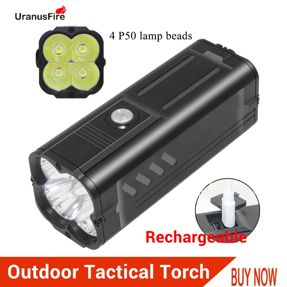 

Ultra Powerful XHP50 LED Mini Light Built in 11000mah Battery Rechargeable Tactical Flashlight Torch 7000 Lumens with Keychain