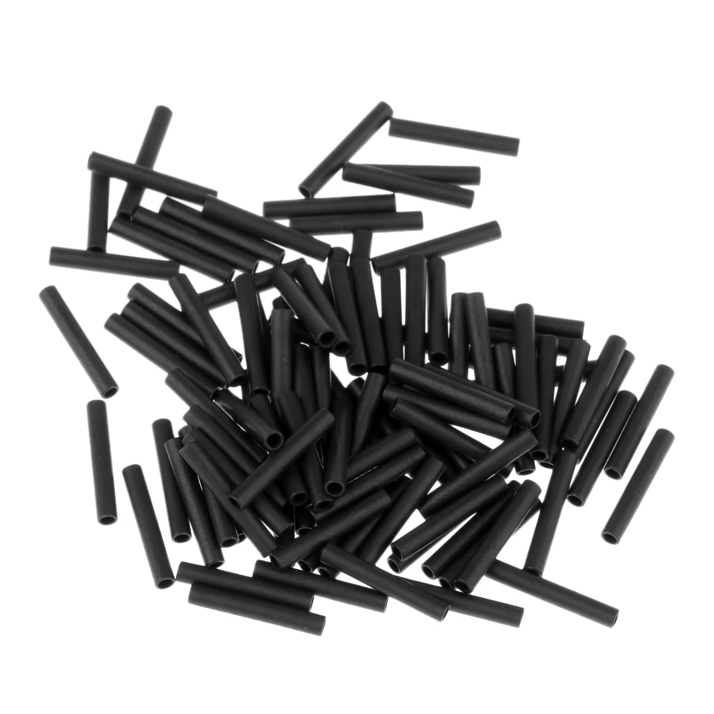 100 Pieces Single Copper Leader Sleeves Crimps Carp Fishing Accessories Tool