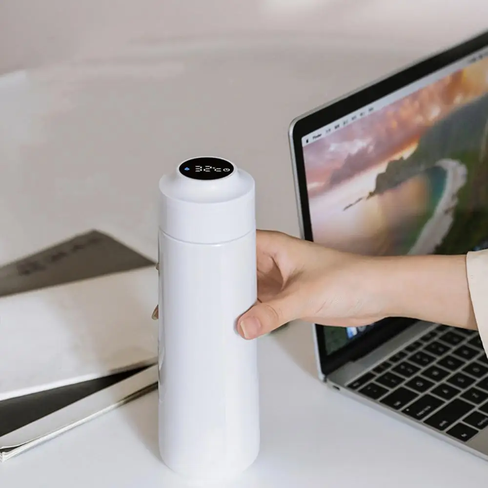 Бутылка для воды из нержавеющей стали чашка с USB зарядкой Умная бутылка