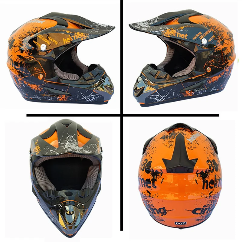 Полнолицевой мотоциклетный шлем Casco Moto внедорожный шлем ATV Dirt Bike горные MTB DH Capacete Moto очки шлем для мотокросса