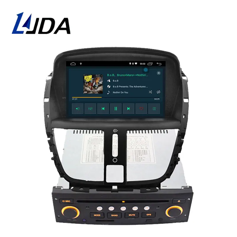 LJDA 1 Din Android 10 0 Автомобильный DVD плеер для peugeot 207 207CC 2007 2008 2009 2010 2011 2012 2013 2014 WiFi радио