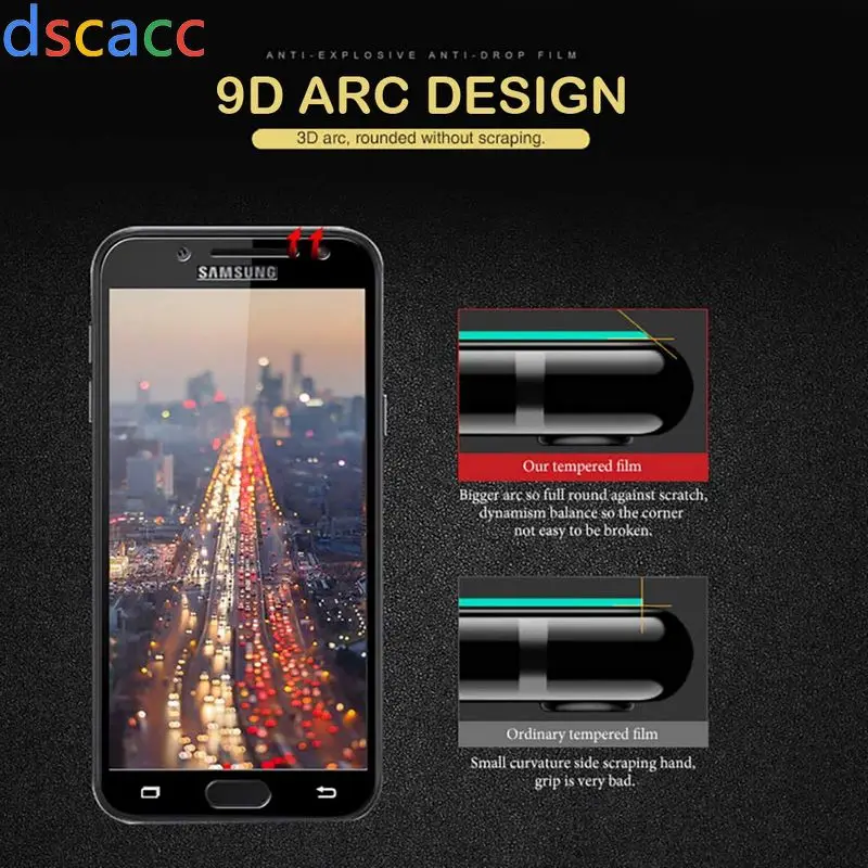 Dscacc 9D полностью наклеиваемая поверхность закаленное Стекло для samsung S10E A2 CORE A20E A90 A80 A70 A60 A50 M10 M20 M30 A9 PRO J7 MAX J6 J8 100 шт