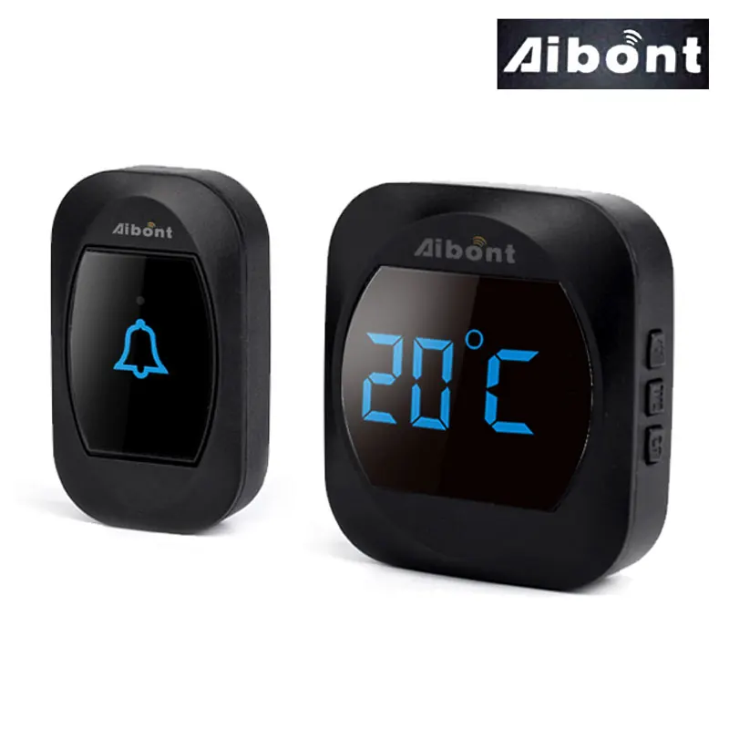 Timbre inalámbrico inteligente para el hogar, timbre con pantalla de temperatura, timbre inteligente
