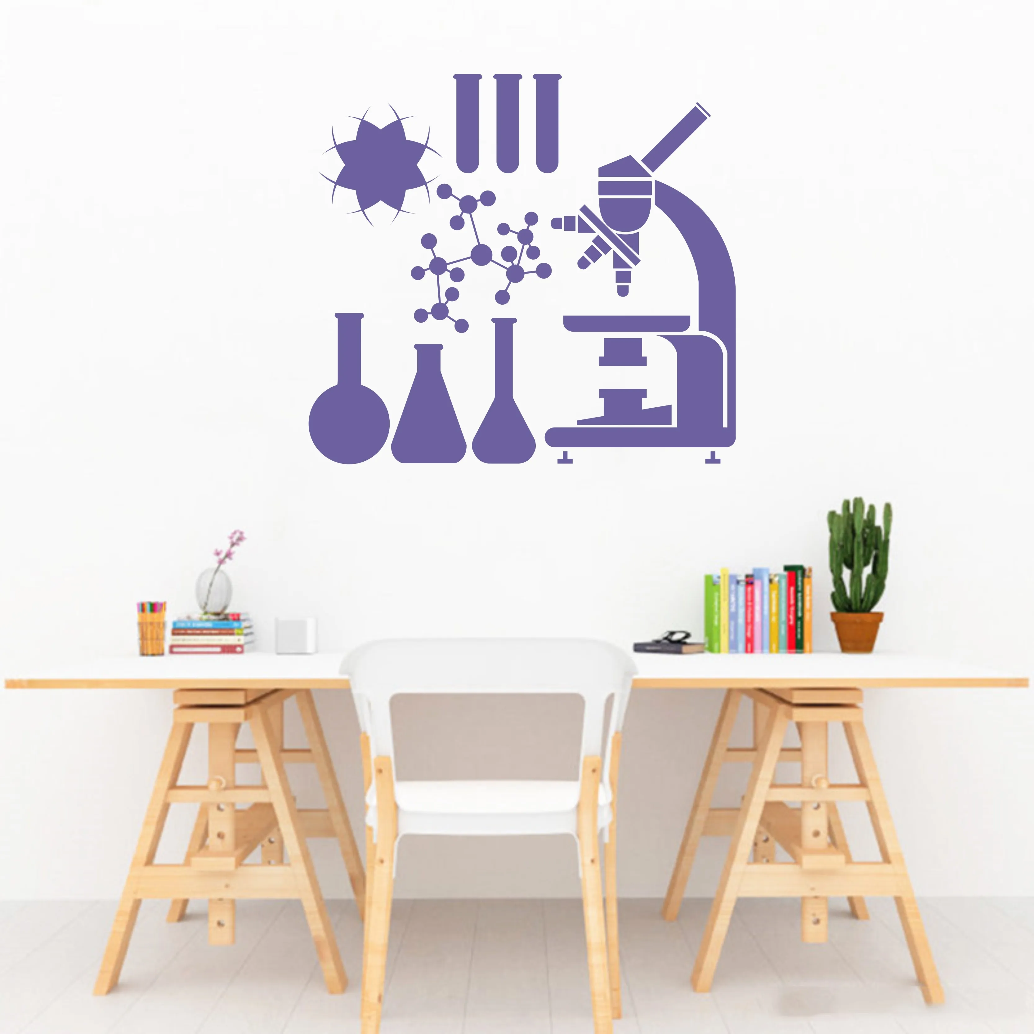 Vinilo Arte Diseno Pared Pegatina Laboratorio Oficina Hogar