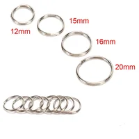 100 Pcs Polished Silver Color Keychain Short Chain Split Ring DIY Lobster Clasp For Key Porte Cle Keychain Parts Bricolage