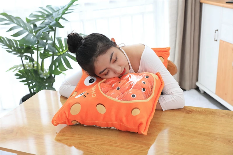 Brinquedos para Crianças dos Desenhos Bolsa de 8 Pces Lanche Puddiing Macio Pelúcia Brinquedo Puff Travesseiro Criativo Animados Sofá Almofada 48*38 cm um 4 Cheap Almofadas de pelúcia