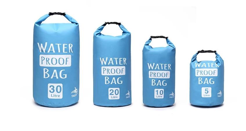 Небесно-голубой 5L/10L/20L/30L открытый сухой водонепроницаемый мешок сухой мешок водонепроницаемый плавающий сухой шестерни сумки для гребли рыбалки рафтинг плавание - Цвет: Небесно-голубой