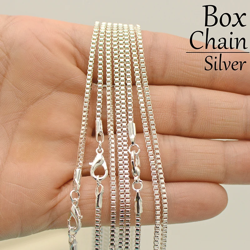 2mm Silver Bronze Copper Gold Box Chain 