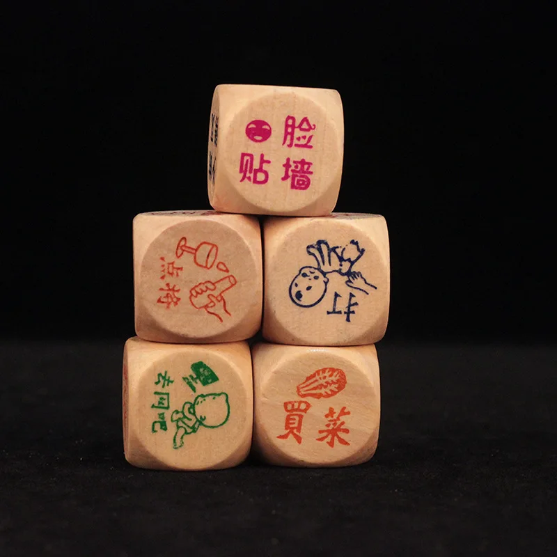 Деревянные забавные игральные кости Семейная Игра деревянные игральные кости Стиль Сменные деревянные игральные кости стойло игральные кости
