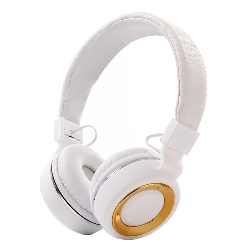 White Gold Профессиональные музыкальные Hifi наушники, складная гарнитура с микрофоном для мобильного телефона, ноутбук, подарок детям, наушники TW-757 - Цвет: White Gold