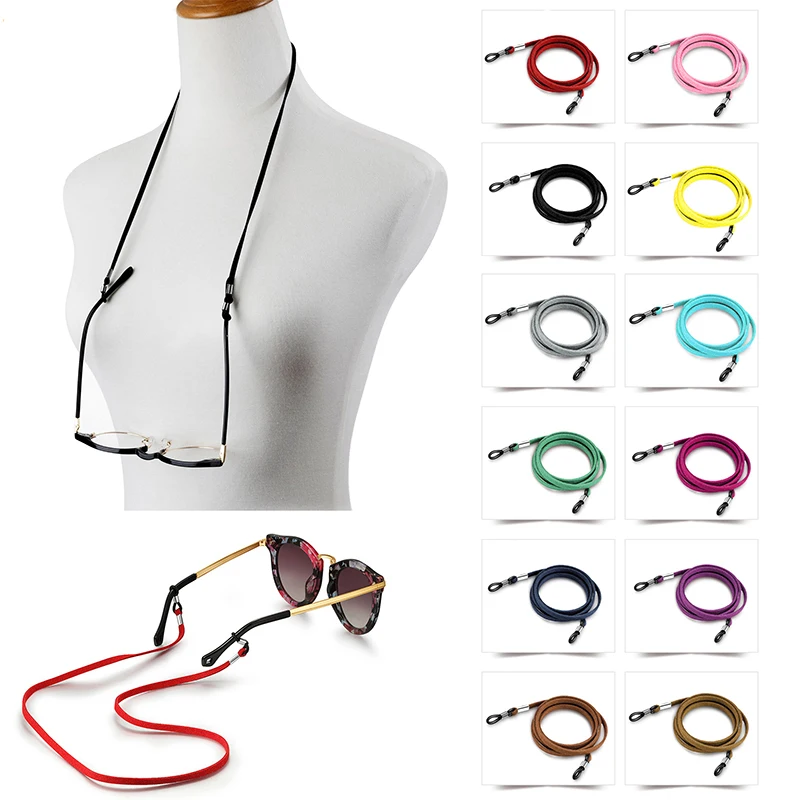 Новинка, модные солнцезащитные очки из искусственной замши, шнур, ремешок, аксессуары для очков, цепочка для очков, шнур, декоративная цепочка на очках