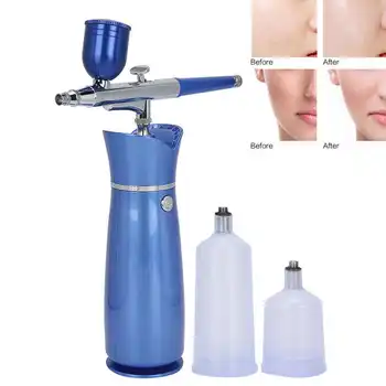 

Face Care Household Water Oxygen Injection Airbrush Handheld Nanometer Moisturizing Spray Gun (Blue) Face Skin Care Tool