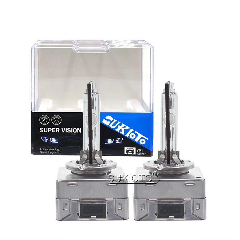 SUKIOTO 2PCS All Metal Base 35W 55W D1S D2S D3S D4S Xenon HID Headlight Bulb Lamps 5000K 4300K 8000K 6000K Car Light Xenon Bulb