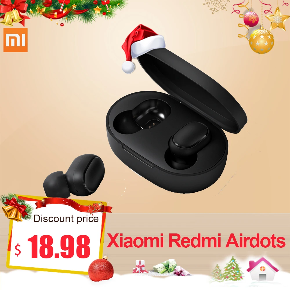 Xiaomi Redmi Airdots Basic Bluetooth наушники BT5.0 TWS наушники настоящие беспроводные наушники стерео гарнитура с шумоподавлением с микрофоном