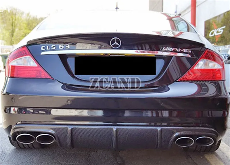 FRP задний дополнительный бампер диффузор для Mercedes BenzA W219 CLS AMG CLS55 CLS63 2006-2010