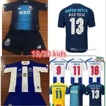 Детский комплект, 19/20, футболка для футбола «порто»,, комплект для детей, Домашняя футболка для детей, BRAHIMI ABOUBAKAR, MAREGA TELLES HERRERA PEREIRA, футболка «порто»