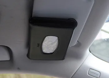 

Auto towel Bag Sun Visor Leather Car Tissue Box For A/udi A3 A4L A6L Q5 Q3 Q7 Sunvisor Hanging Napkin Holder Case