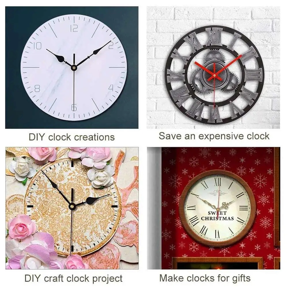 MCDFL Clock Mechanism Silent Quartz Movement Machine Wall Hands Pointer Set Clockwork Table Long Shaft DIY Watches Repair Parts