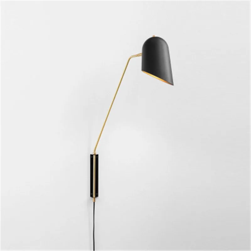 

the Nordic bedroom the head of a bed lamp, wall lamp switch, plug in the socket type postmodern personality wall lamp