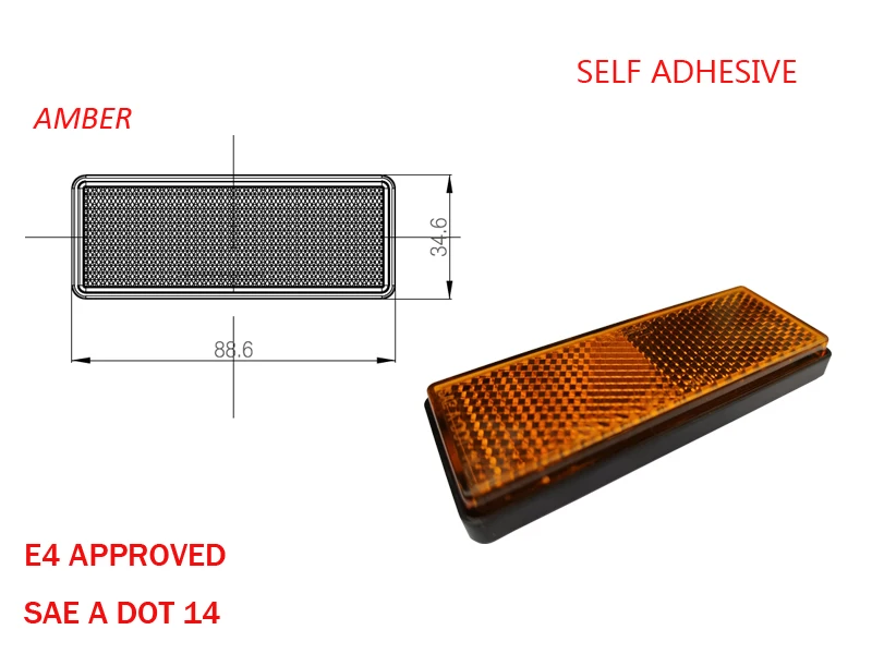 trailer reflector light lamp trailer parts AMBER首副本