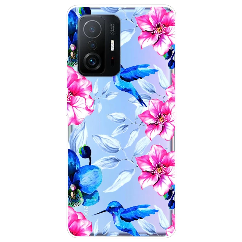 Soft TPU Silicone Clear Cartoon Case for Xiaomi 11T Pro - Transparent Protective Phone Cover