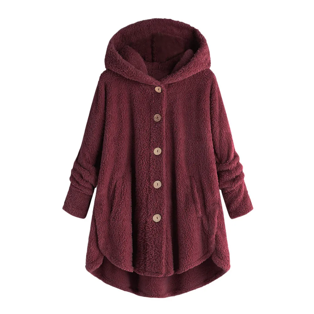Wipalo осень зима Женская куртка с капюшоном Повседневные Плюшевые пальто с капюшоном однотонная женская верхняя одежда толстое теплое плюшевое пальто размера плюс S-5XL