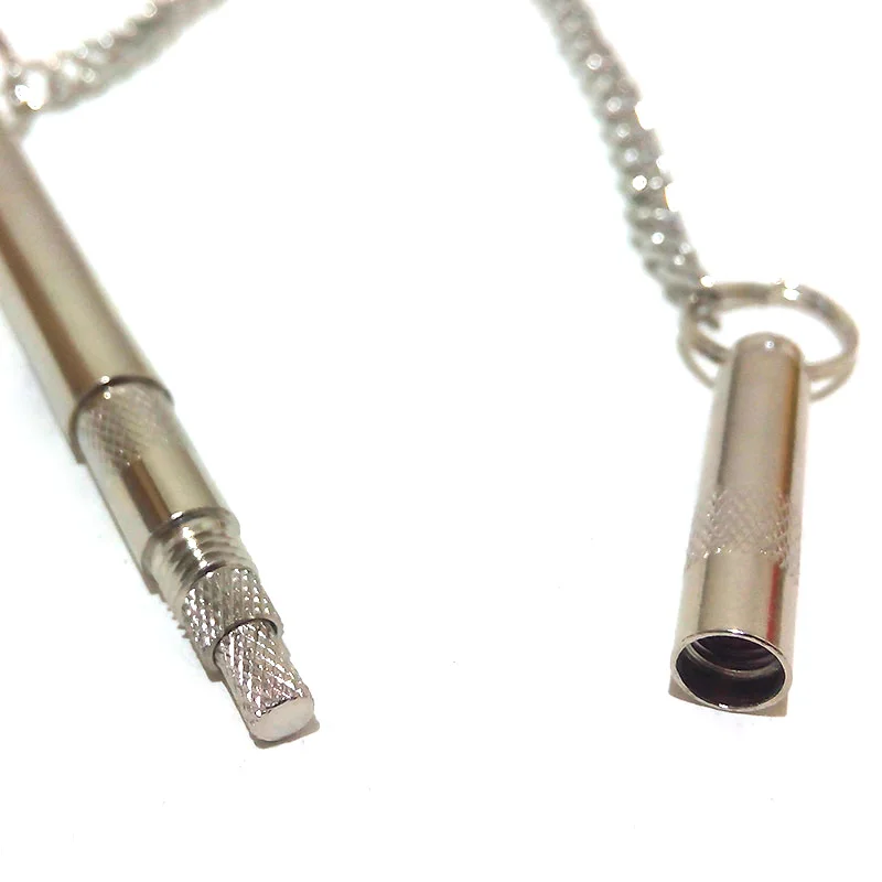 Long Brass Ultrasonic Dog Pet Whistle Adjustable Sound Waves Dog Whistles Stop Barking Dogs Train device Pet Silent Bark Control