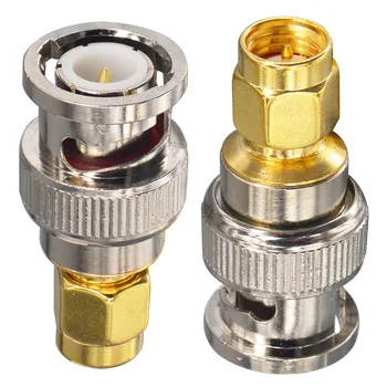 

100 Pieces BNC Male to SMA Male RF Coaxial Adapter BNC to SMA Coax Jack Antenna Connector