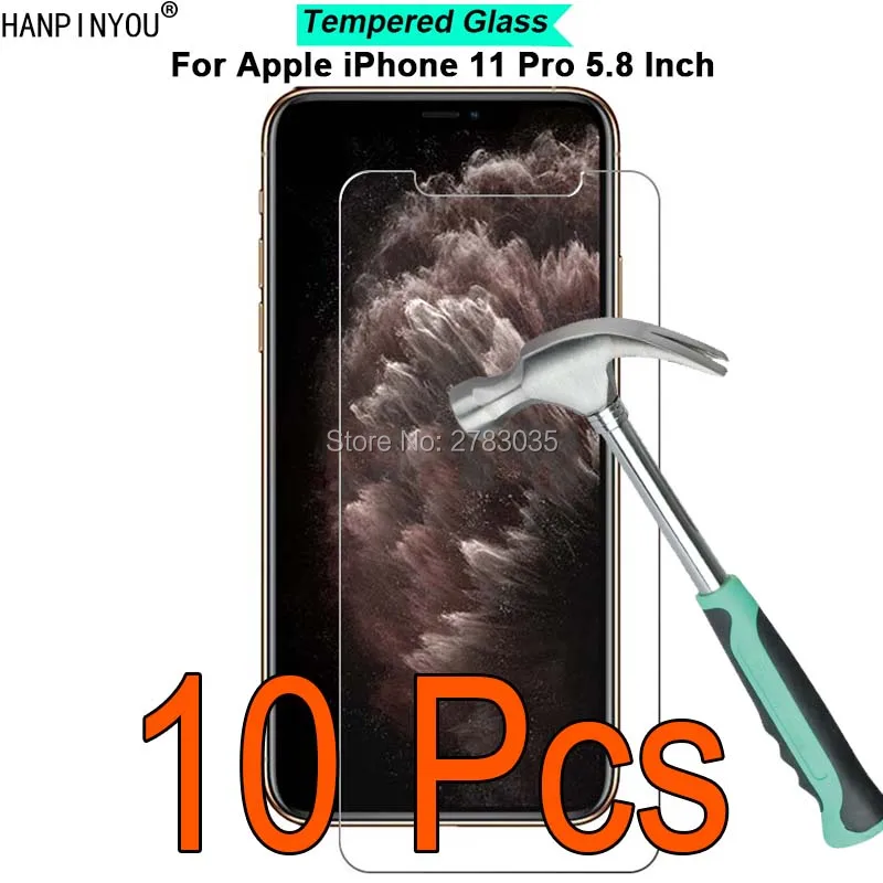 10 шт./партия для Apple iPhone 11 Pro 5," 9 H твердость 2.5D ультра-тонкий Закаленное стекло пленка защитная пленка для экрана
