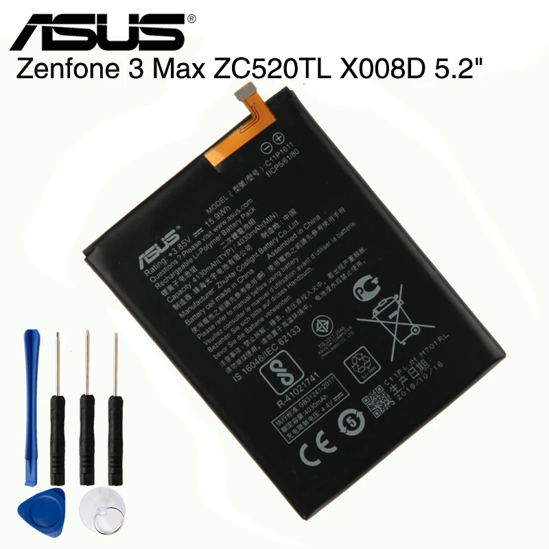 

Original ASUS High Capacity C11P1611 Battery For ASUS Zenfone 3 Max ZC520TL 4030mAh