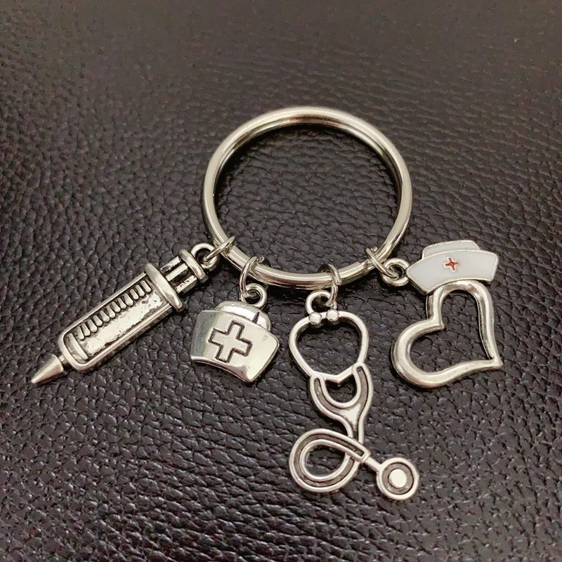 Новый Медсестра Медицинский ящик медицинский брелок иглы шприц стетоскоп