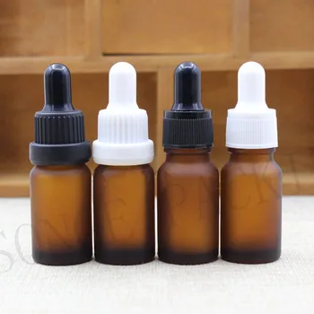 

10ml 15ml amber frosted glass bottle with dropper Essential oil bottle perfume Packaging Physiotherapy DIY Makeup Cosmetic Tool