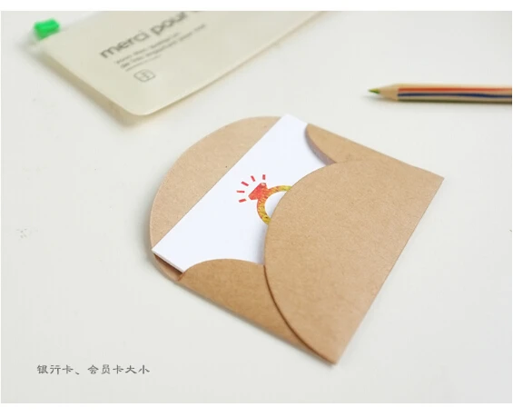50pcs/lot Handmade Mini Craft Blank Paper Envelopes DIY Multifunction Gift Envelope for Card Storage