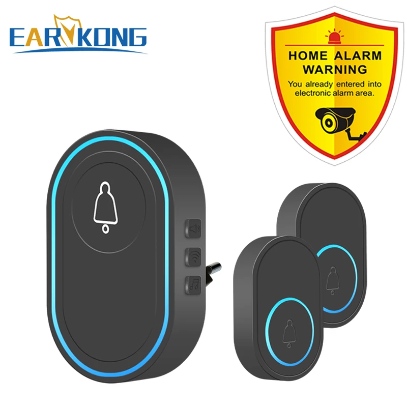 Intelligent Wireless Doorbell Home Welcome Doorbell Waterproof 300m Remote Smart Door Bell Chime EU UK US Plug Optional bticino intercom