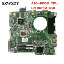High Quality For HP 15-N Laptop Motherboard DA0U92MB6D0 737138-501 737138-001 With A10-4655M CPU HD 8670M 2GB