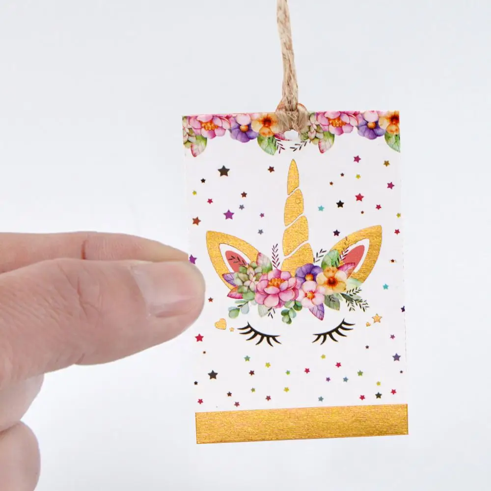 OurWarm 25 шт. DIY подарок с Unicorn бумажные бирки вечерние сувениры Единорог бумажная этикетка крещение детский душ День рождения Свадьба вечеринка украшения