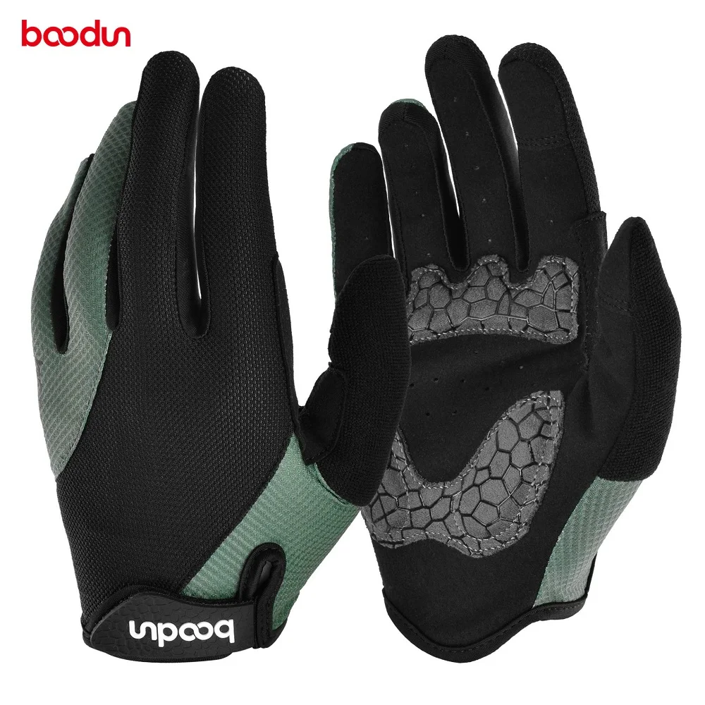 Boodun Cycling Full Finger Gloves Shockproof Outdoor Sport Hiking