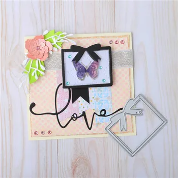 

DiyArts Bow Frames Metal Cutting Dies Love Bookmark Embossing for Card Making Paper Craft Stencil Templates for Diy Scrapbooking