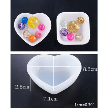 

DIY Crystal Epoxy Mold Heart Shape Multi-spec Digital Game Silicone Mould Dried Flower Resin Decorative DIY Hand Crafts