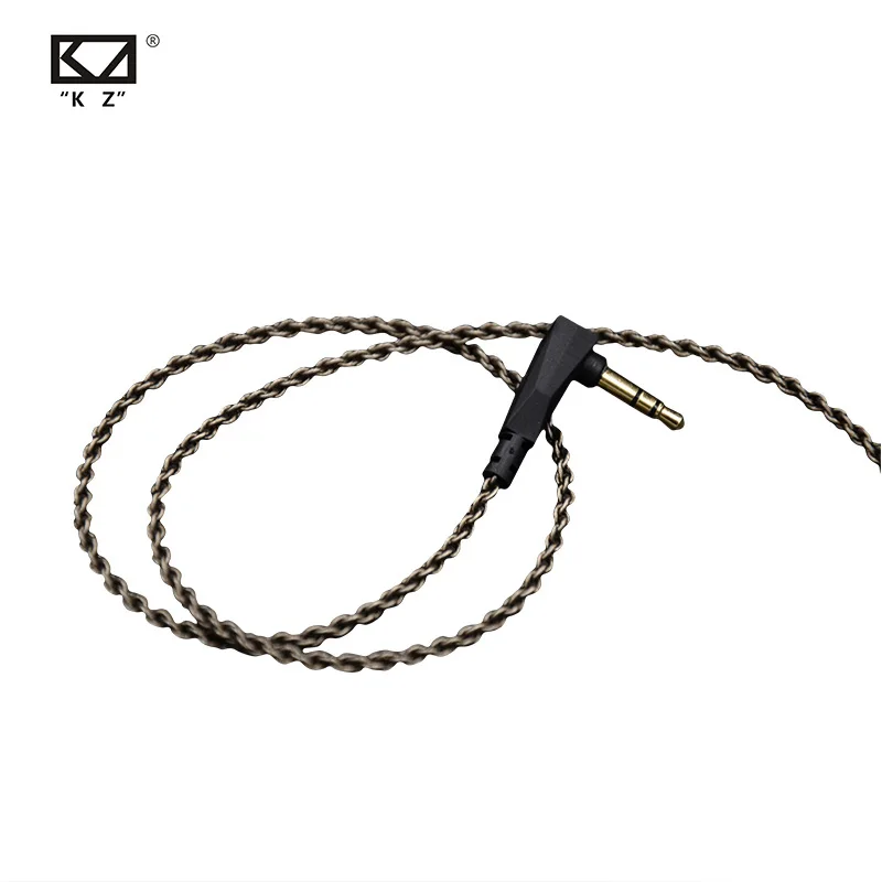 Kz Zs3/zs4/zs5/zs6/zsa 1,2 м чистота бескислородная медь гарнитура посеребренный провод 0,75 мм контактный кабель обновления для ZS10 ZST