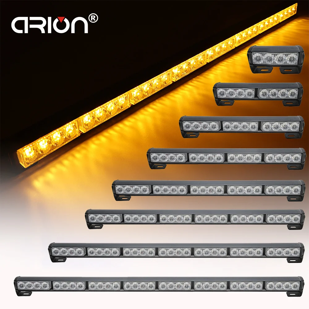 

car-styling Car Long 8-32 Led Emergency Strobe Flash Warning Light Flashing Truck Police Fireman Amber yellow Lamp automobiles