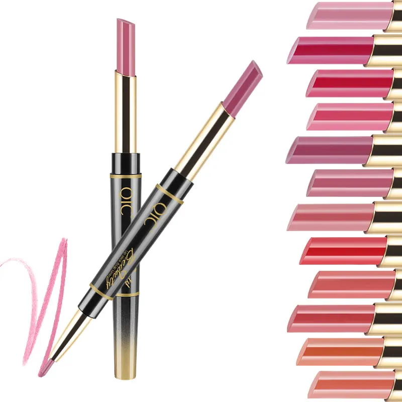 14 Color Lipstick Waterproof Velvet Glossy Sexy Lip Liner Double-end Long Lasting Moisturizer Matte Lipstic Makeup Lips Tint 14 Color Lipstick Waterproof Velvet Glossy Sexy Lip Liner Double-end Long Lasting Moisturizer Matte Lipstic Makeup Lips Tint