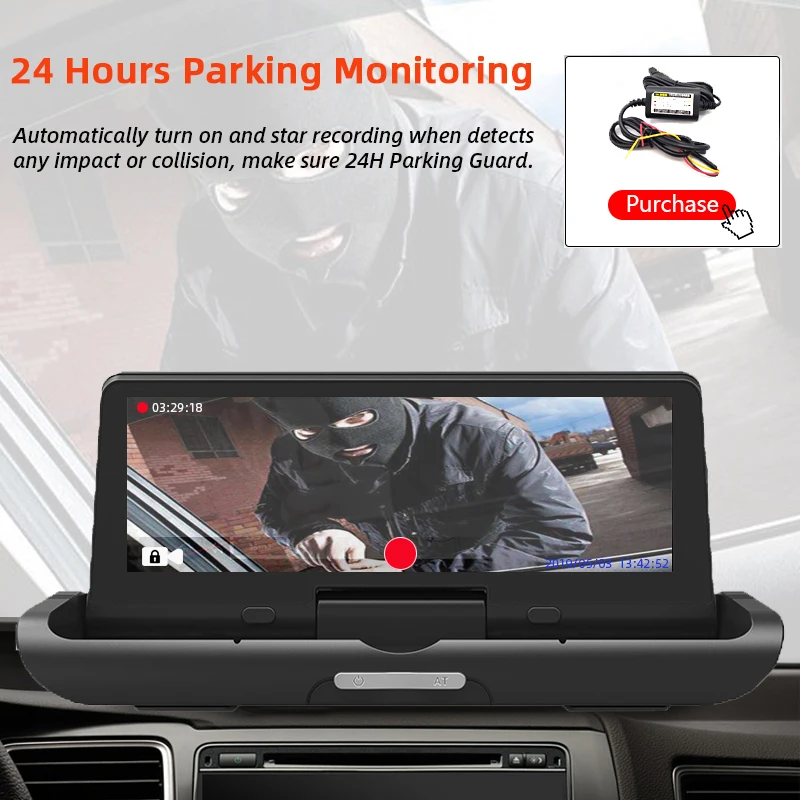 Автомобильный gps-навигатор 8," ips touch 4G Android Dash Cam ADAS DVR камера Автомобильный видеорегистратор Full HD 1080P ночного видения заднего вида