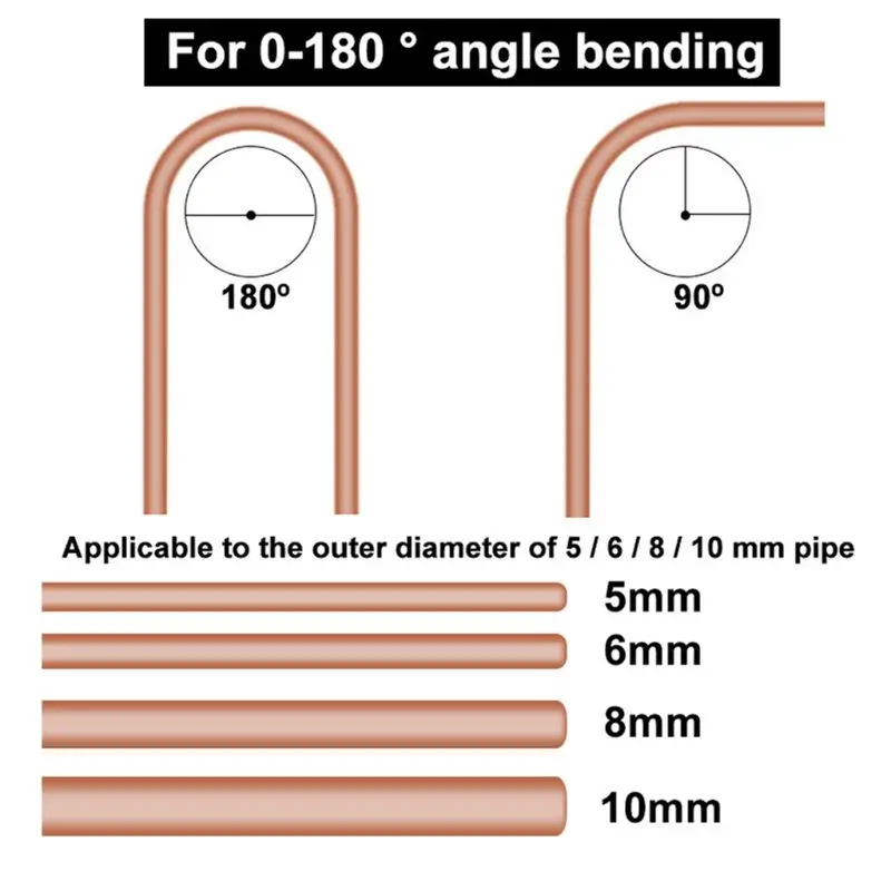 

4 in 1 180 Degree 5/6/8/10mm Pipe Tube Bender 4 Slot Combination Bending Tool 831F